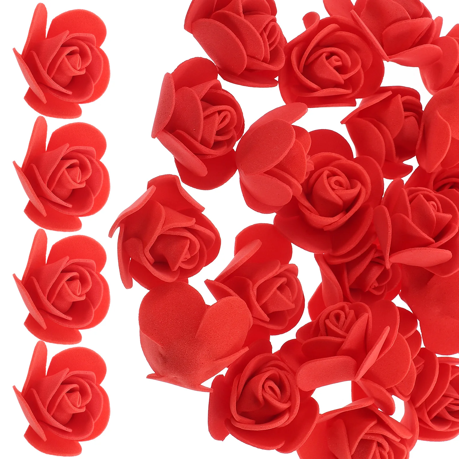 

50pcs Mini Foam Rose Head 3 5cm Red Artificial Flowers DIY Home Wedding Decor Faux Flower Crafts Simulated Decoration