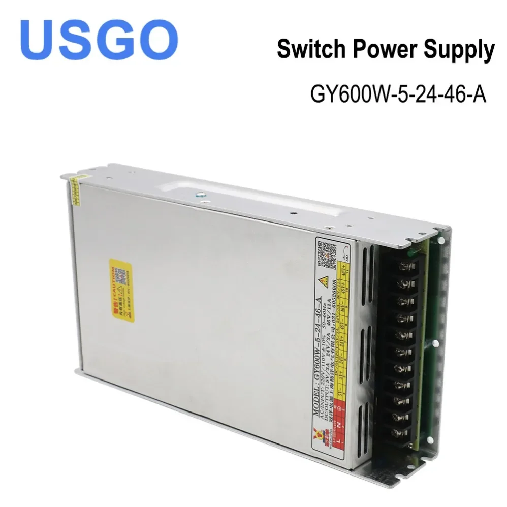 Guanyang Switch Power Supply GY600W-5-24-46 Output DC5V 3A 24V 3A 46V 11ACNC Laser Engraving Cutting Machine GY600W-5-24-46-A