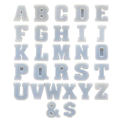 Moldes silicona del alfabeto, moldes grandes 26 letras, moldes resina epoxi para manualidades DIY