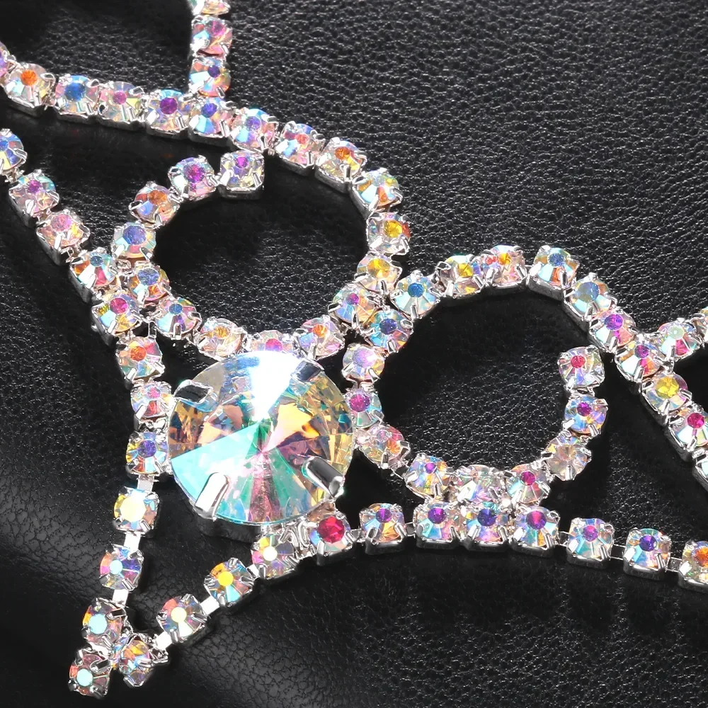 Stein pulver ab Strass V-förmige Stirn kette mit Haarschmuck Damen Party Kristall Stirnband Tiara Bauchtanz Zubehör