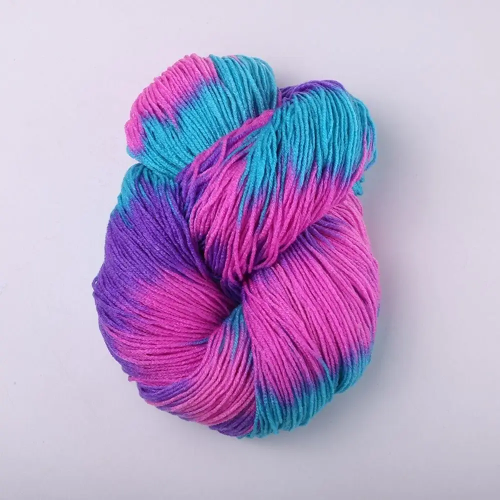 Soft Acrylic Wool Yarn Segment Dyed Mixed Color Knitting Yarn Knitting Crochet Thread Scarf