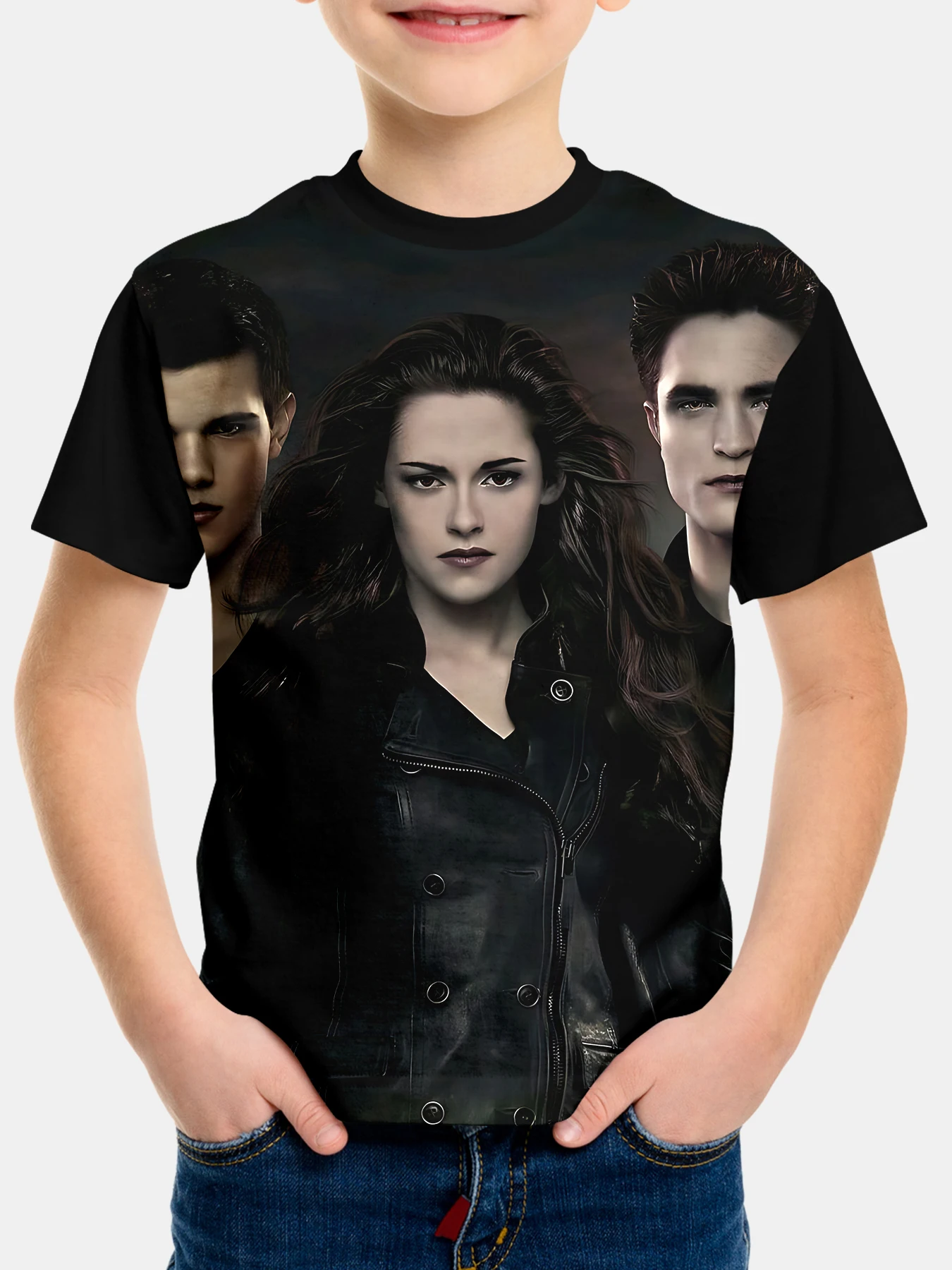 3D Print Baby The Twilight Saga Edward Cullen Clothing 5 to 14 Years Male Outdoor Clothe for Children Boy Girl Child T-Shirt Top