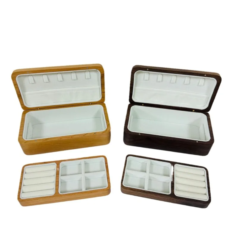 

Whole wood jewelry box storage box jewelry box high-end exquisite necklace earrings earrings portable jewelry