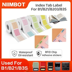 Niimbot-indexスマートプリンターサーマルラベルステッカー、カラフルなラベルステッカー、b21、b3s、b1、b203の防水紙、粘着タグ