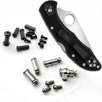 Custom Made Stainless Steel Folding Knife Full Set of Handle Screws for Spyderco C11 Delica C10 Endura DIY Accessories Parts