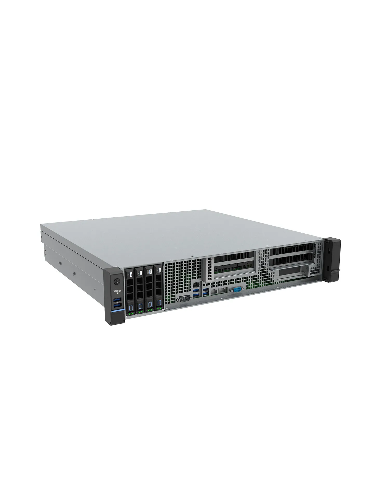 2U 4-bay Rack Server Chassis Supporting E-ATX/ATX/MicroATX Motherboards