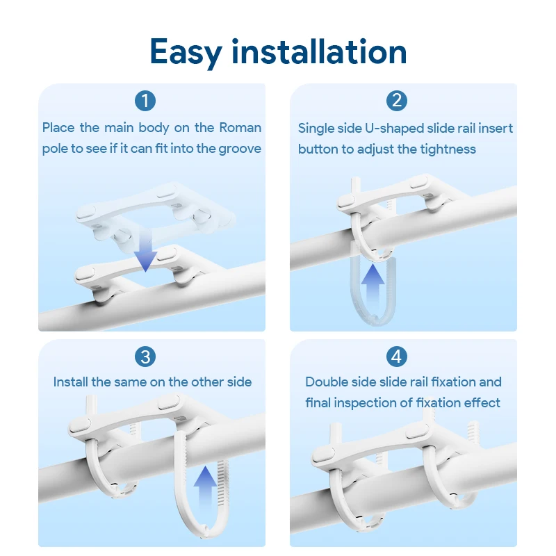 smart curtain opener Zigbee/BL Smart Curtain robot Motor Roman Rod Rail Automatic Curtain Electric Curtain robot Remote Control