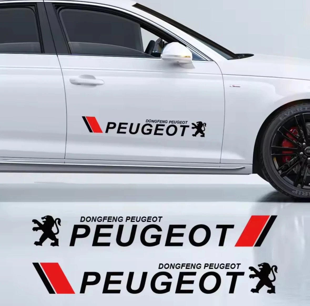 75cm Car Body Decor Decals Car Door Side Stripes Stickers For Peugeot 307 308 3008 206 308 207 406 407 408 Car Accessories