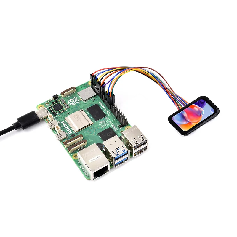 Waveshare 1.47-Inch Touch Display 172x320, IPS Color LCD Screen with JD9853 Driver, SPI/I2C Communication