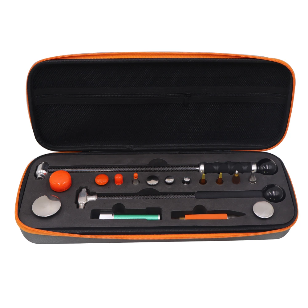 PDR Dent Knock Down Hammer Set Dual Carbon Fiber Tap Hammers Magnetic Dent Repair Pen
