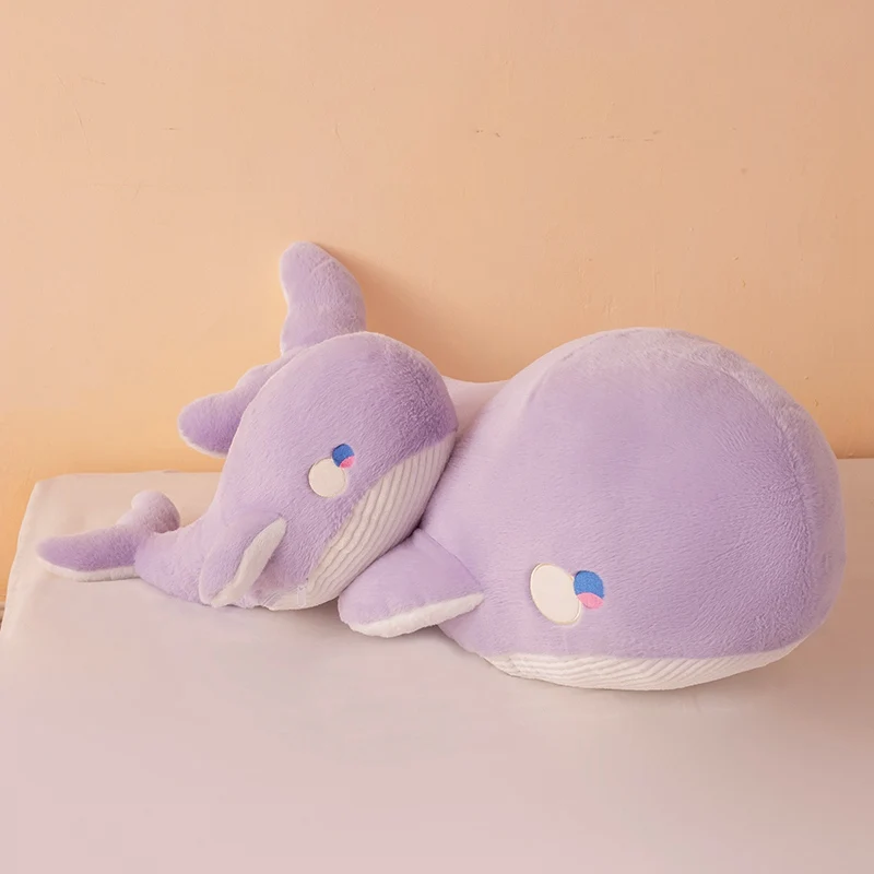 

Мечтательный фиолетовый кит, плюшевые игрушки, мягкие мультяшные подвески с китом, подушка, мягкая уютная подушка для сна, кавайный домашний декор, подарок для детей