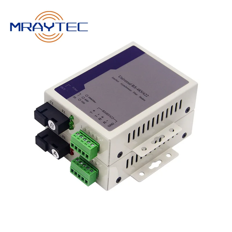 Serial RS485 RS422 To Fiber Modem Ethernet Optical Fibre Media Converter DC 5V Duplex SM 20km SC ST FC Compatible Moxa