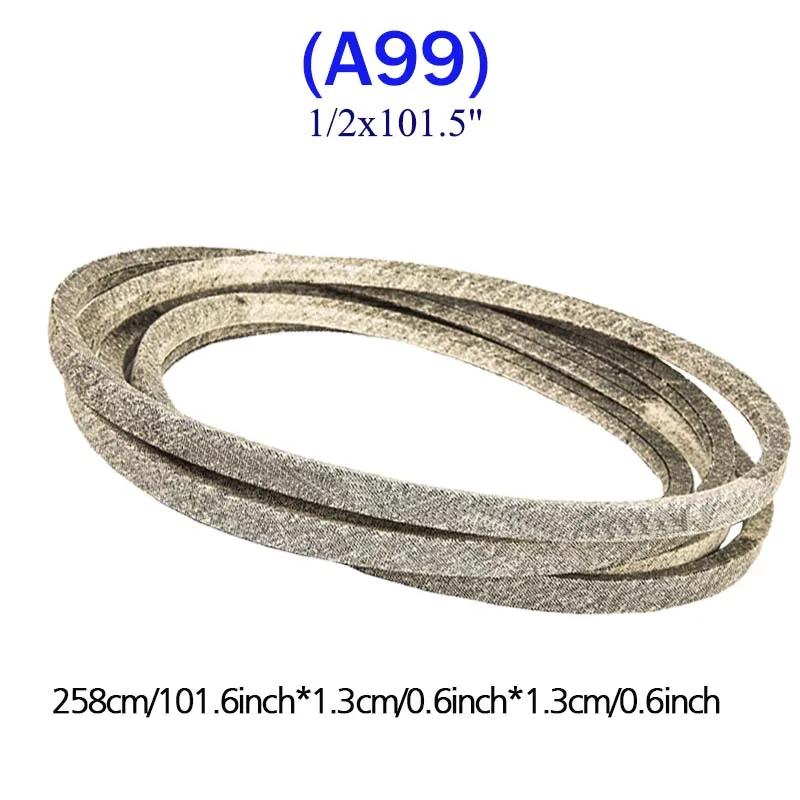 A99 Mower V Belt 1/2x101.5 Inch High Wear Resistant Anti-Crack Aramid Lawn Mower Deck Belt