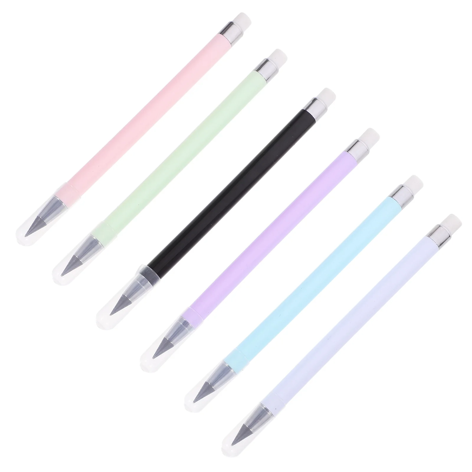 

6 Pcs Eternal Pencil Color Pencils Inkless Cute Lead Forever Everlasting with Eraser Drafting