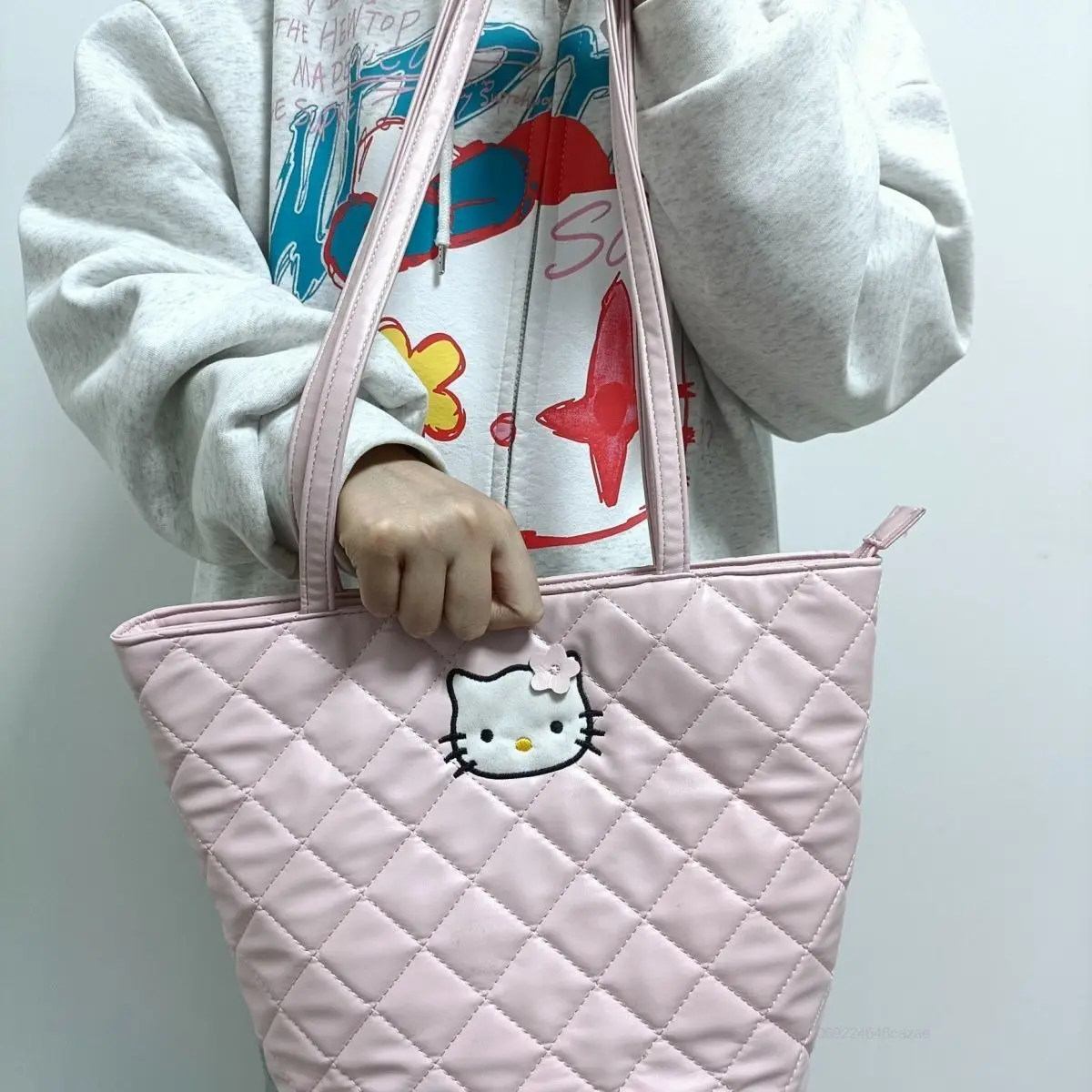 Sanrio Hello Kitty nowe różowe torby PU Cartoon luksusowe torebki damskie Y2k japonia koreański styl torba na ramię damskie modne torby