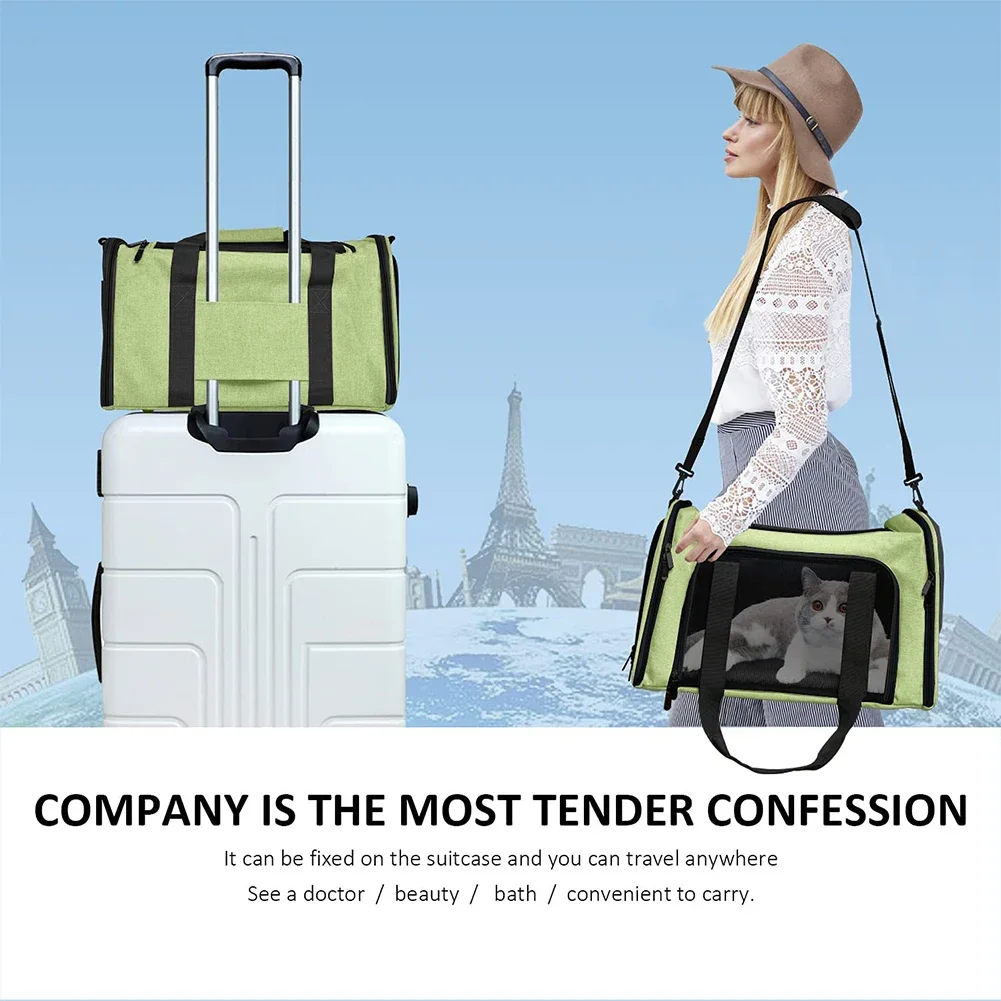 Carrier for Cat Pet Soft Transport Bag Foldable Dog Backpack 4 Open Doors Cat Ventilate Travel Bag Pet Supplies Mochila Poop bag