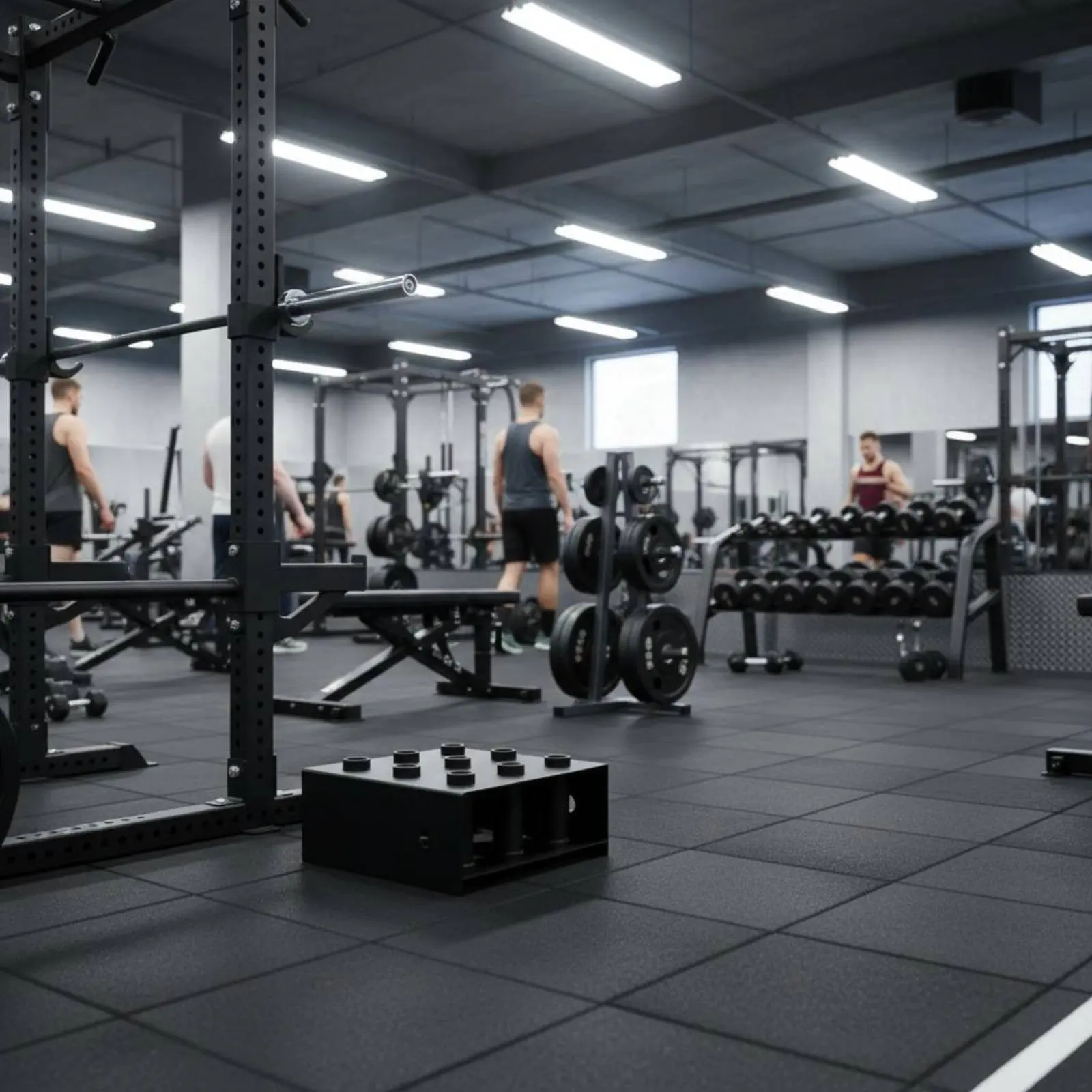 360 Degree Bar Holder Rotatable Rotating Barbell Rack 9 Hole Barbell Stand Space Saving Gym Equipment Floor Stable