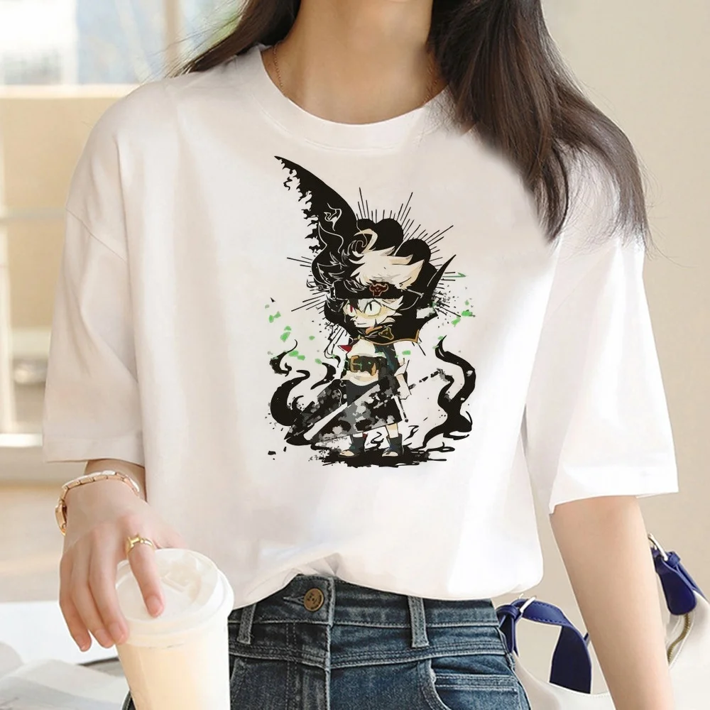 Black Clover tshirt shoujo cute 2000s harajuku party japanese tshirt y2k streetwear cute baddie grunge