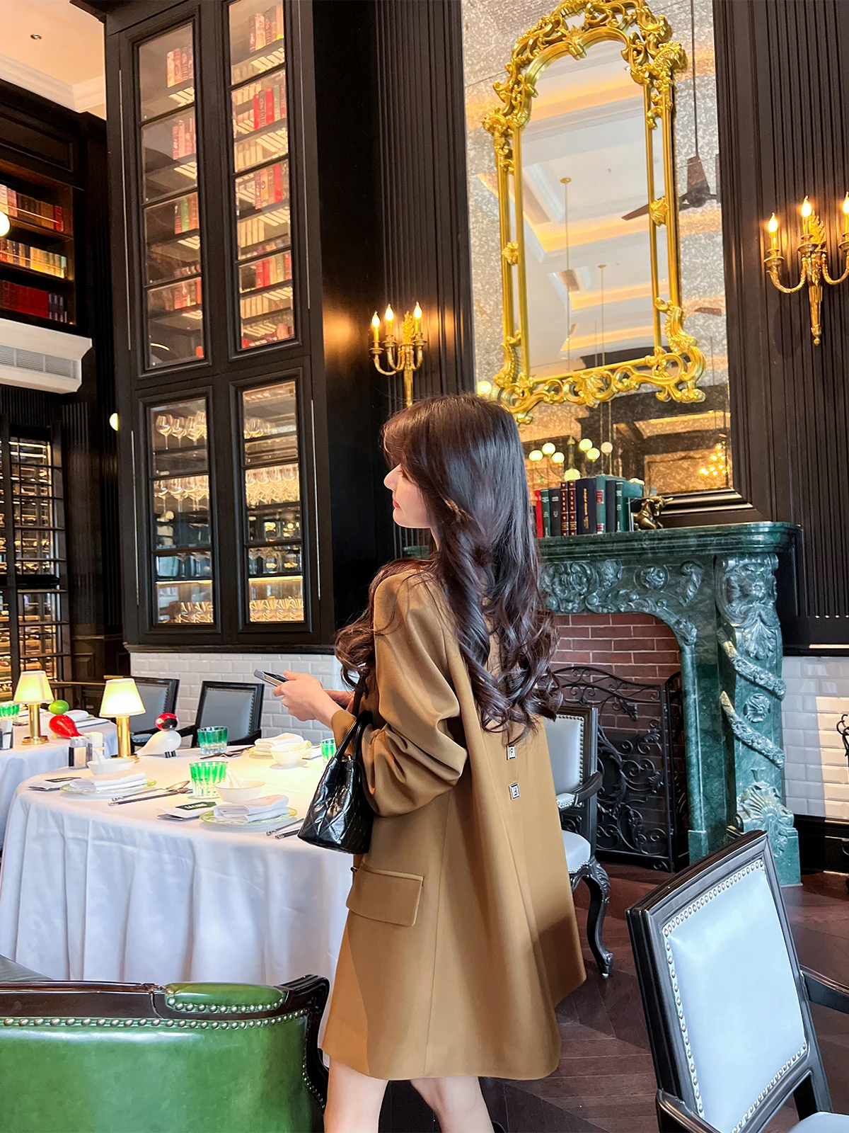 

Ele Loose Wide Sle Women's Suit Jaet Commute Faion Spring Autumn New Arrival Casual Comfortable Polyester Coat