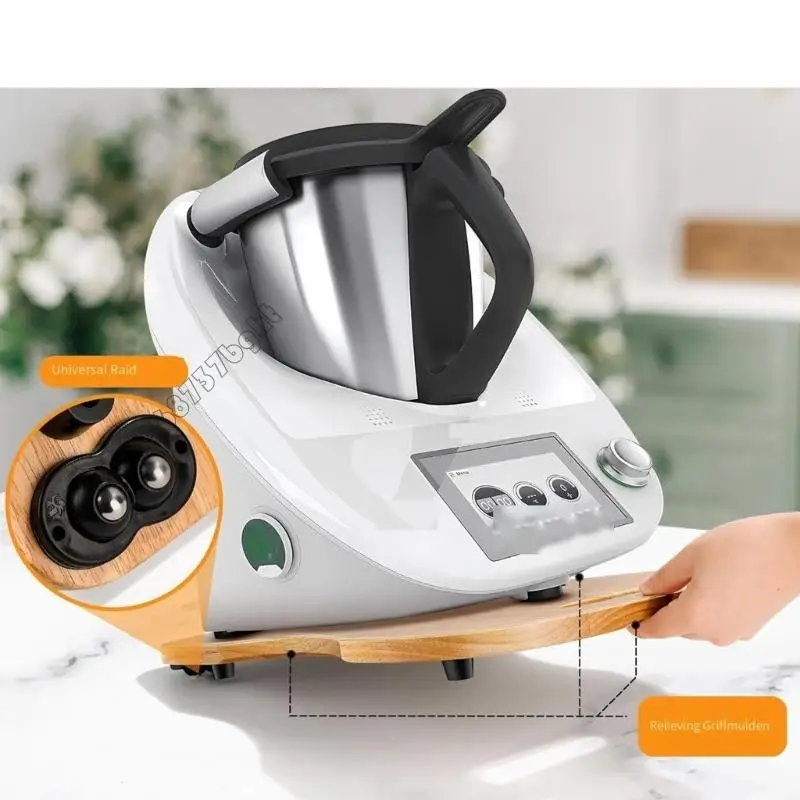 

4XFB Wooden Glider Sliding Placement Tray Kitchen Stand Mixer or TM5 TM 6 Processor Underlay Board Cooking Machine Base