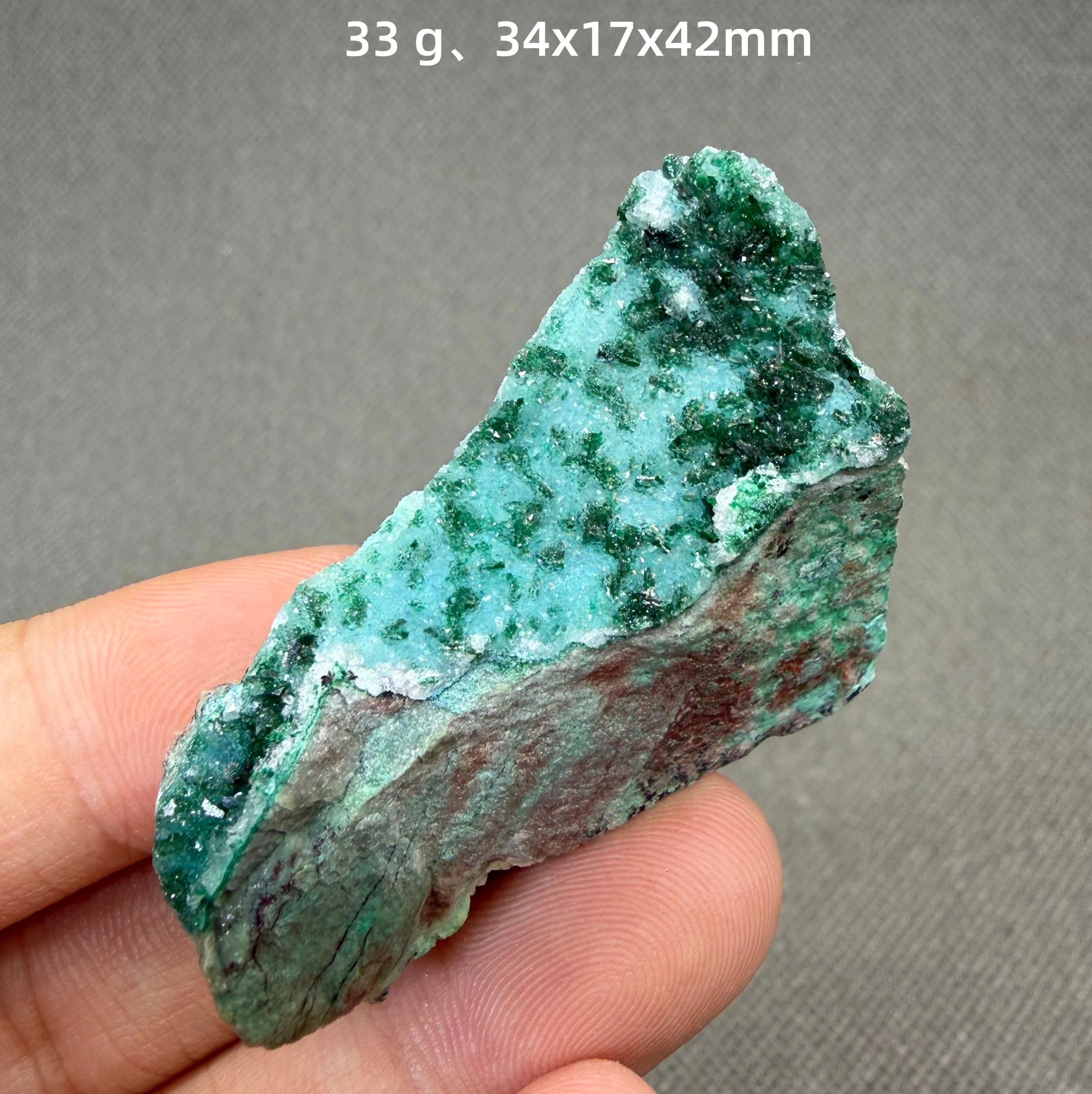Rare Malachite in Quartz Crystal Green Inclusion Inside Clear Quartz Natural Mineral Specimen