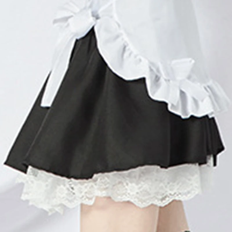 Anime Game Rollenspel Schattige Lolita, Lieve, Frisse, Sexy Kanten Taille-Up Jurk, Zwart En Wit Verleidelijk Dienstmeisje Uniform