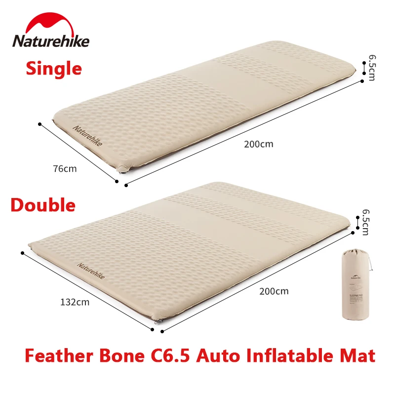 

Naturehike C6.5 Automatic Inflatable Mattress Self-inflating Cushion Outdoor Camping Moisture-proof Mat Bed Sponge Sleeping Pad