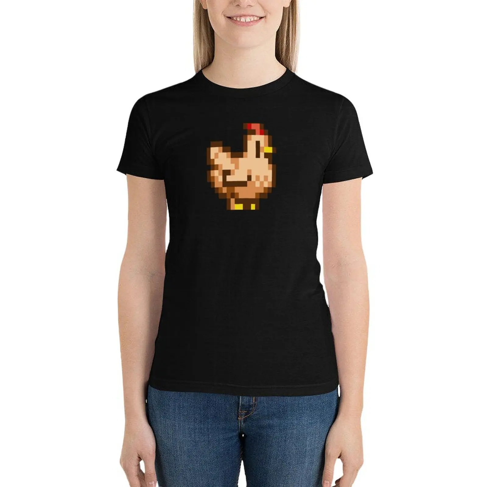

Stardew Chicken T-Shirt plus size tops summer tops tees clothes for Women