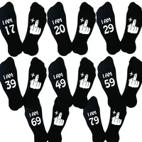 Funny Rude 18th 21st 30th 40th 50th 60th 70th 80th happy Birthday party decoration Socks sister friend wife husband mom dad Gift