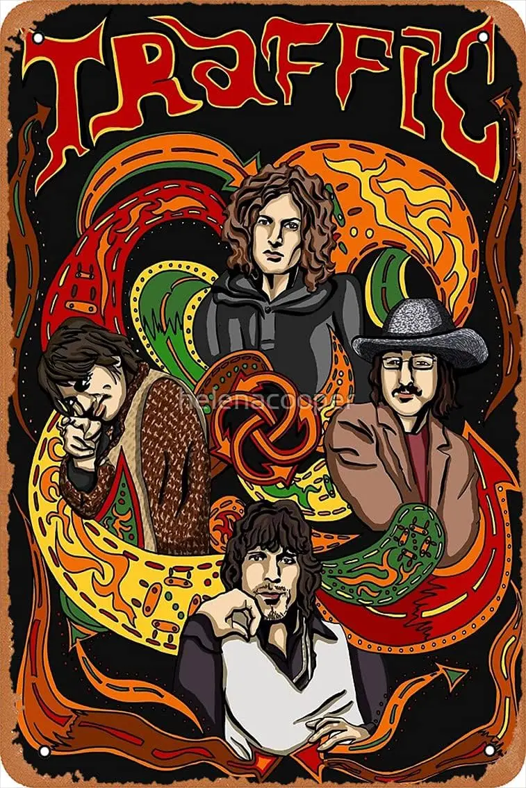 Metal Sign - Traffic Band, Steve Winwood Tin Poster 12 X 8 Inches
