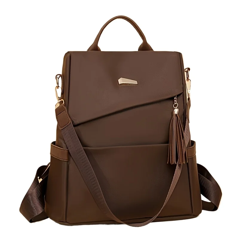 Simple and Stylish Backpack Female 2026 Cross-border New Student Large-capacity Soft Leather Schoolbag Casual Backpack Wholesale