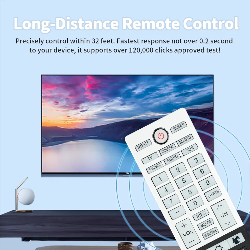 CT-90428 Remote Control Compatible With Toshiba TV 32L4300 39L4300 50L4300 50L7300 58L4300 65L7300 32L4300U 39L4300U 50L4300U 50