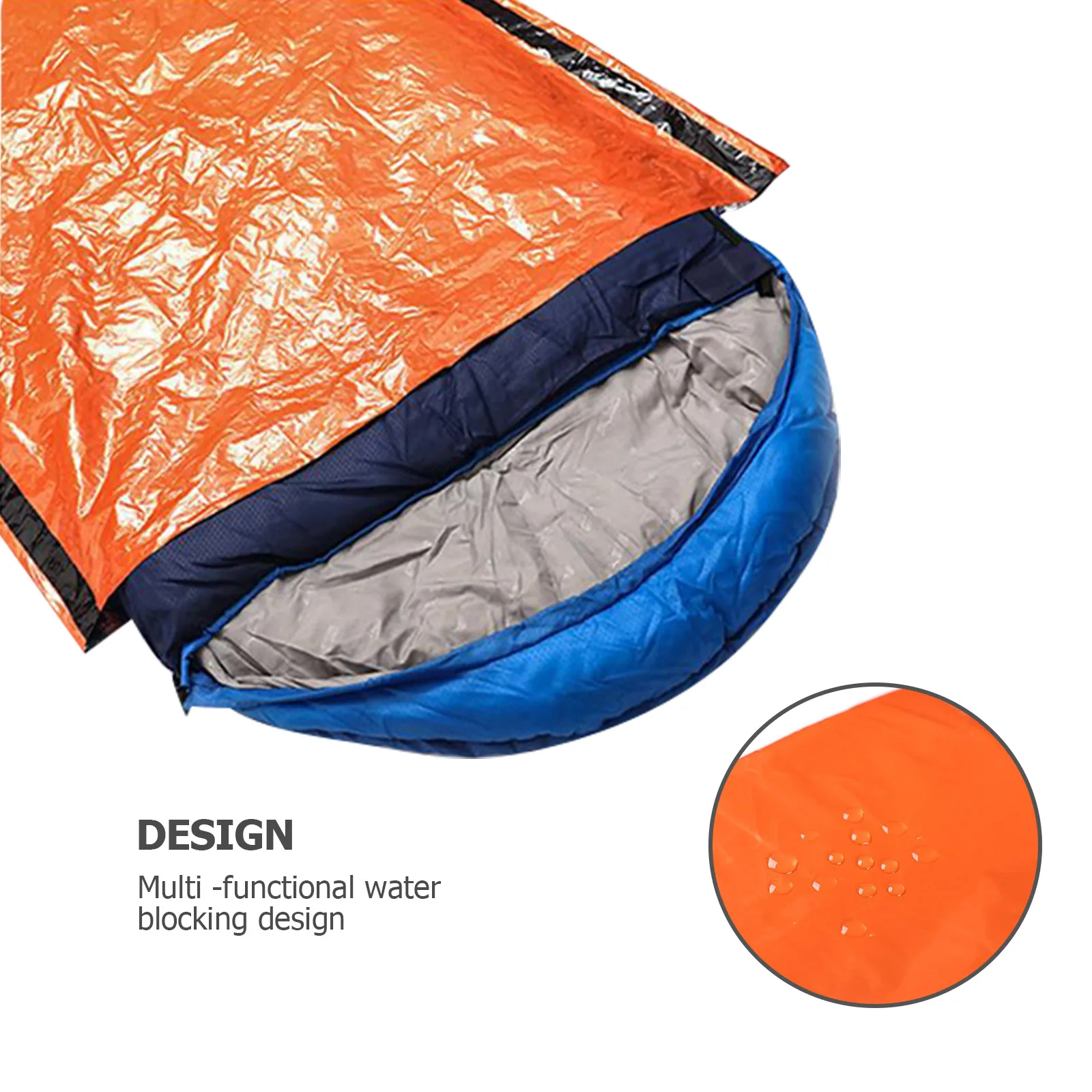 

Insulated Sleeping Bag Emergency Thermal Blanket Camping Gear Windproof Aluminum Foil Outdoor Survival Supplies Reflective Film