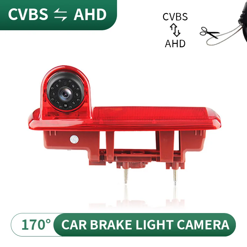 AHD Car Brake Light Rear view Reverse Camera For OPEL VIVARO 2014 RENAUL Trafic 3 Waterproof Night Vision Backup Camera