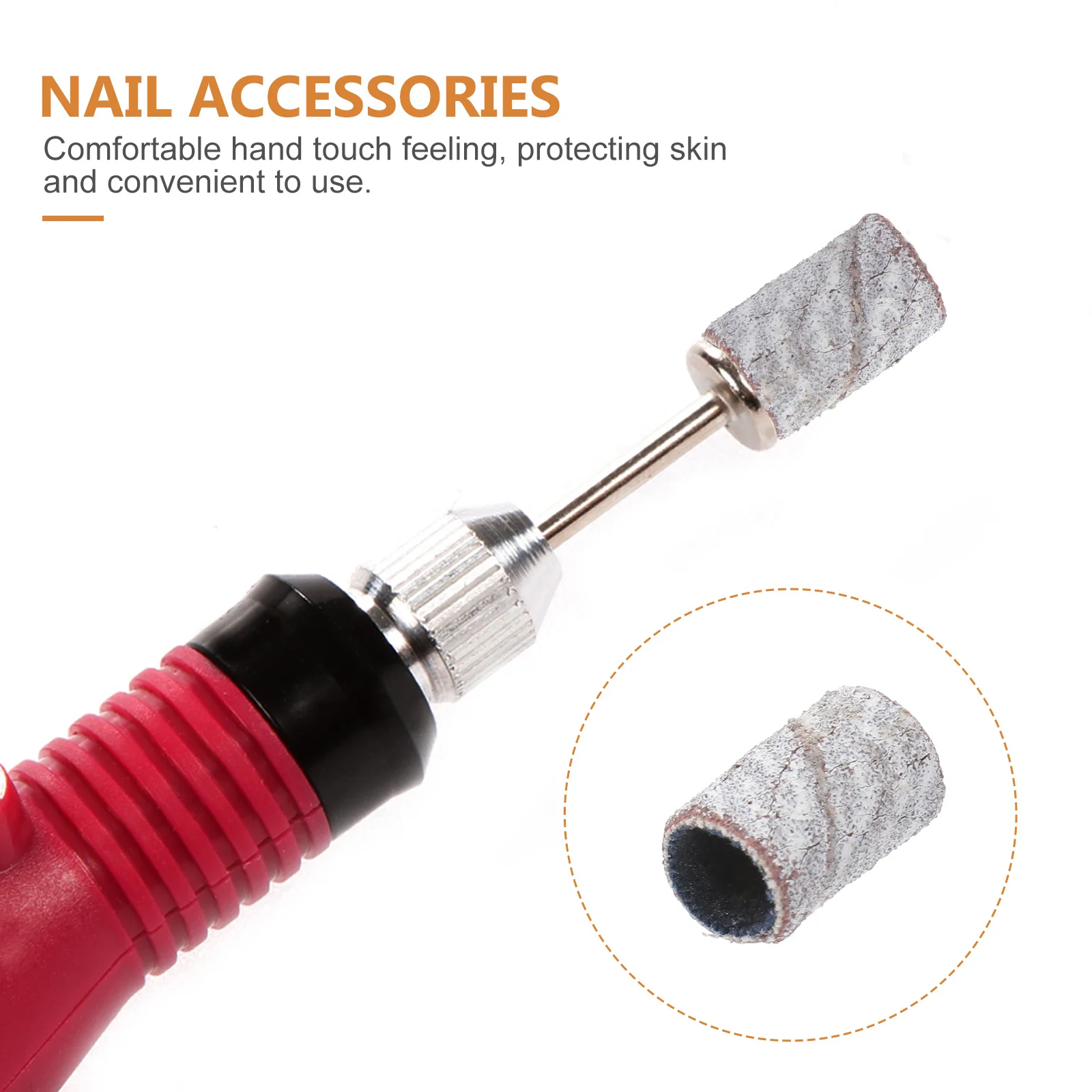 100 قطعة من أربطة صنفرة الأظافر 180 # ملمع طحن الأظافر الأبيض لمزيل طلاء الأظافر الاصطناعية الطبيعية والباديكير #3