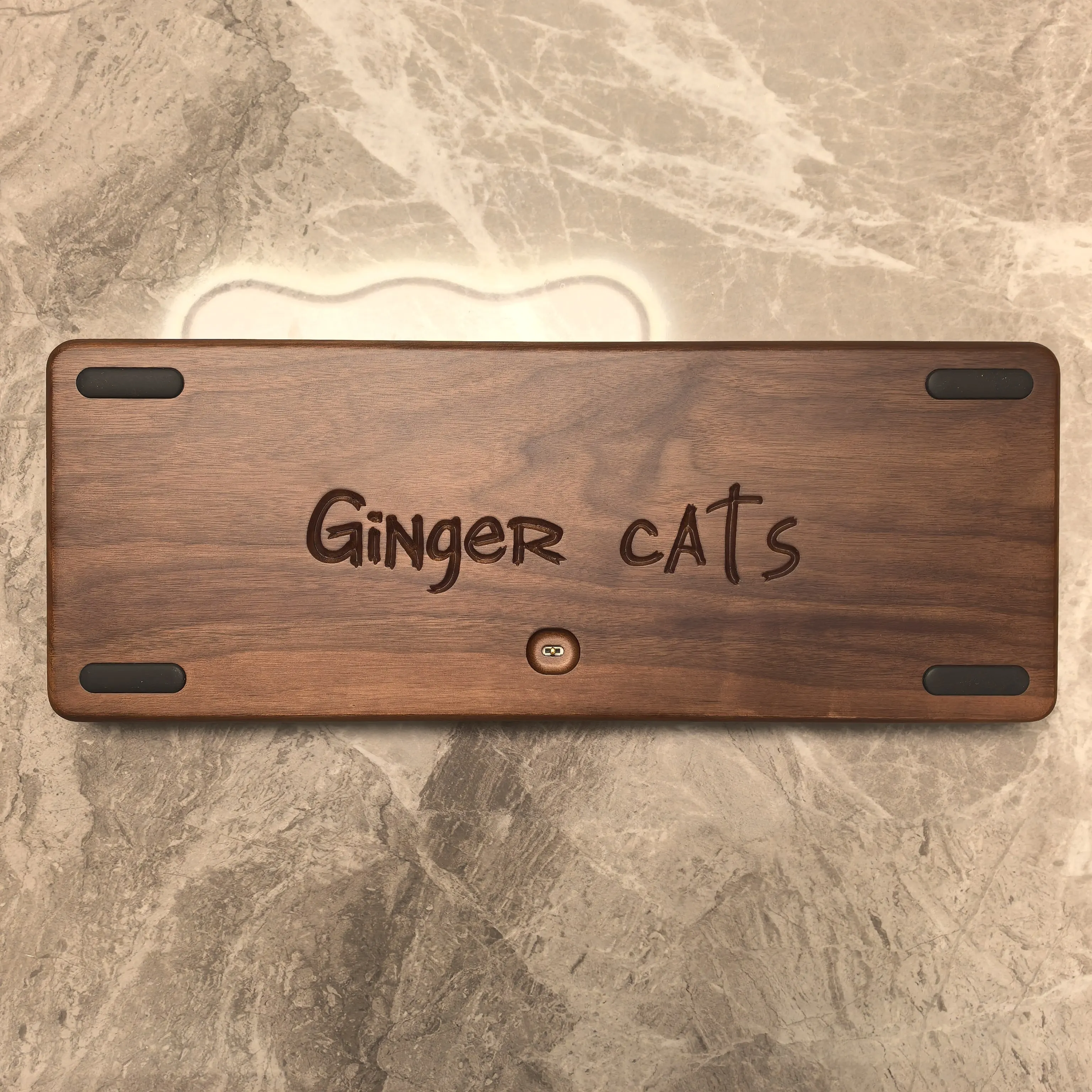 GingerCat Walnut Wood Mechanical Keyboard Kit Customized Tri-mode Bluetooth RGB Hot Swap E-sports Gaming Office Wooden Keyboard