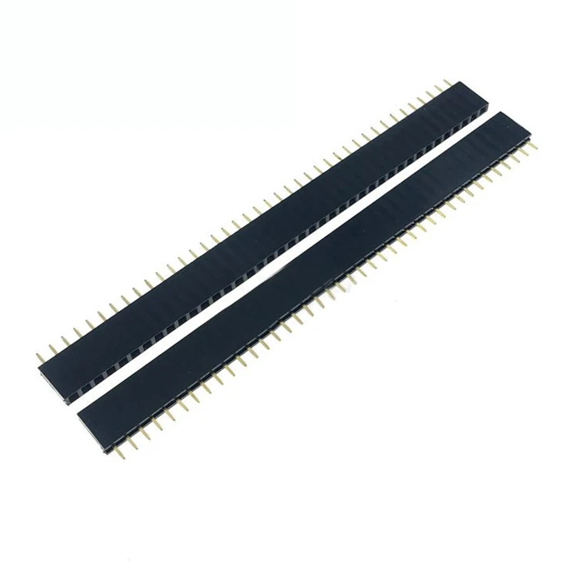 10PCS/Lot 2.54mm 40 Pin Stright Female Single Row Pin Header Strip PCB Connector