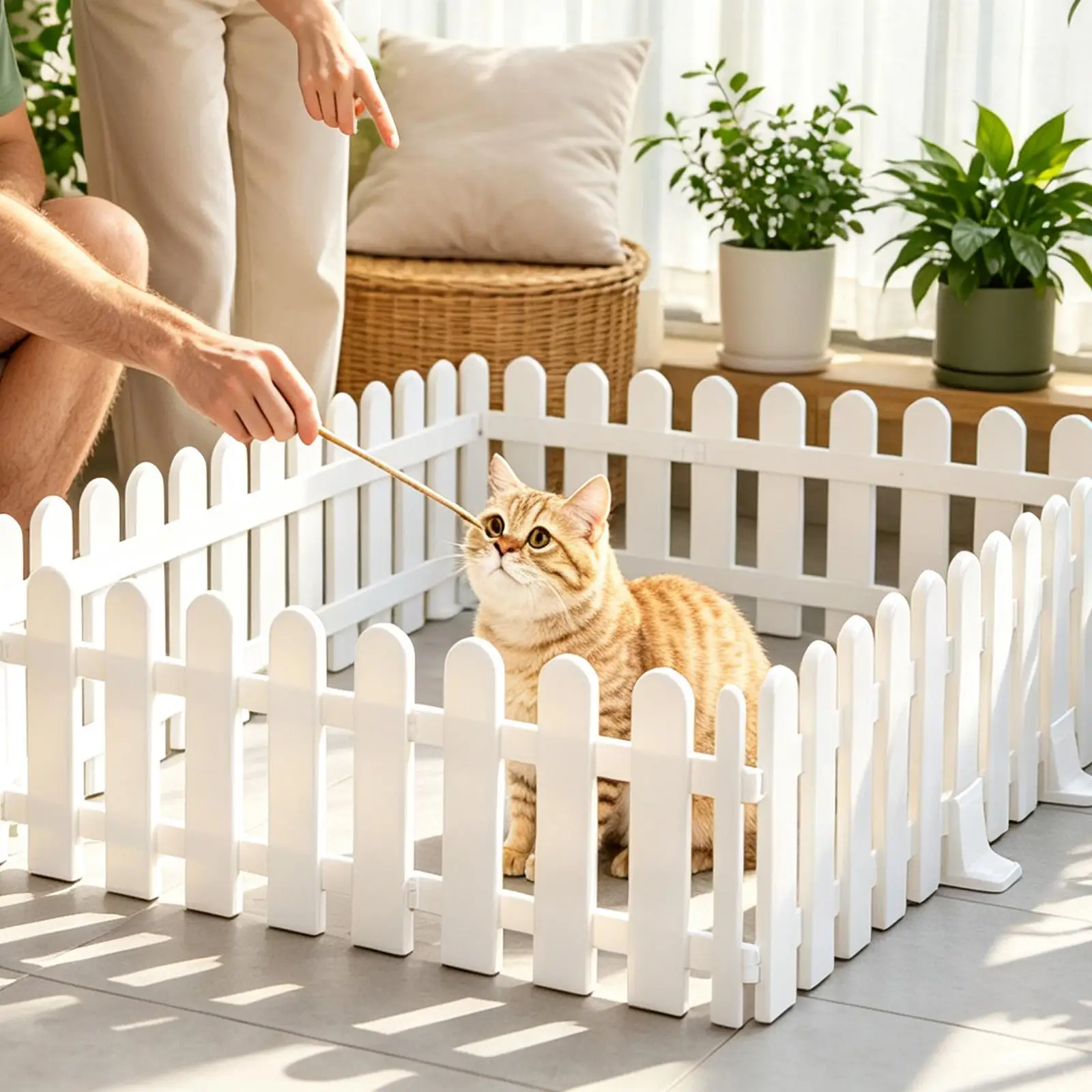 Couch Blockers For Pets Furniture Bottom Barrier Small Dog Gate Under Furniture Blocker For Doorways Stairs Hallway Bedroom Deck
