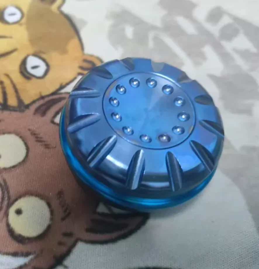Used EDC Titanium blue copper gong burning Titanium alloy+PEEK Stress Relief Toy Spinner Fingertip Gyroscope Decompression Toys