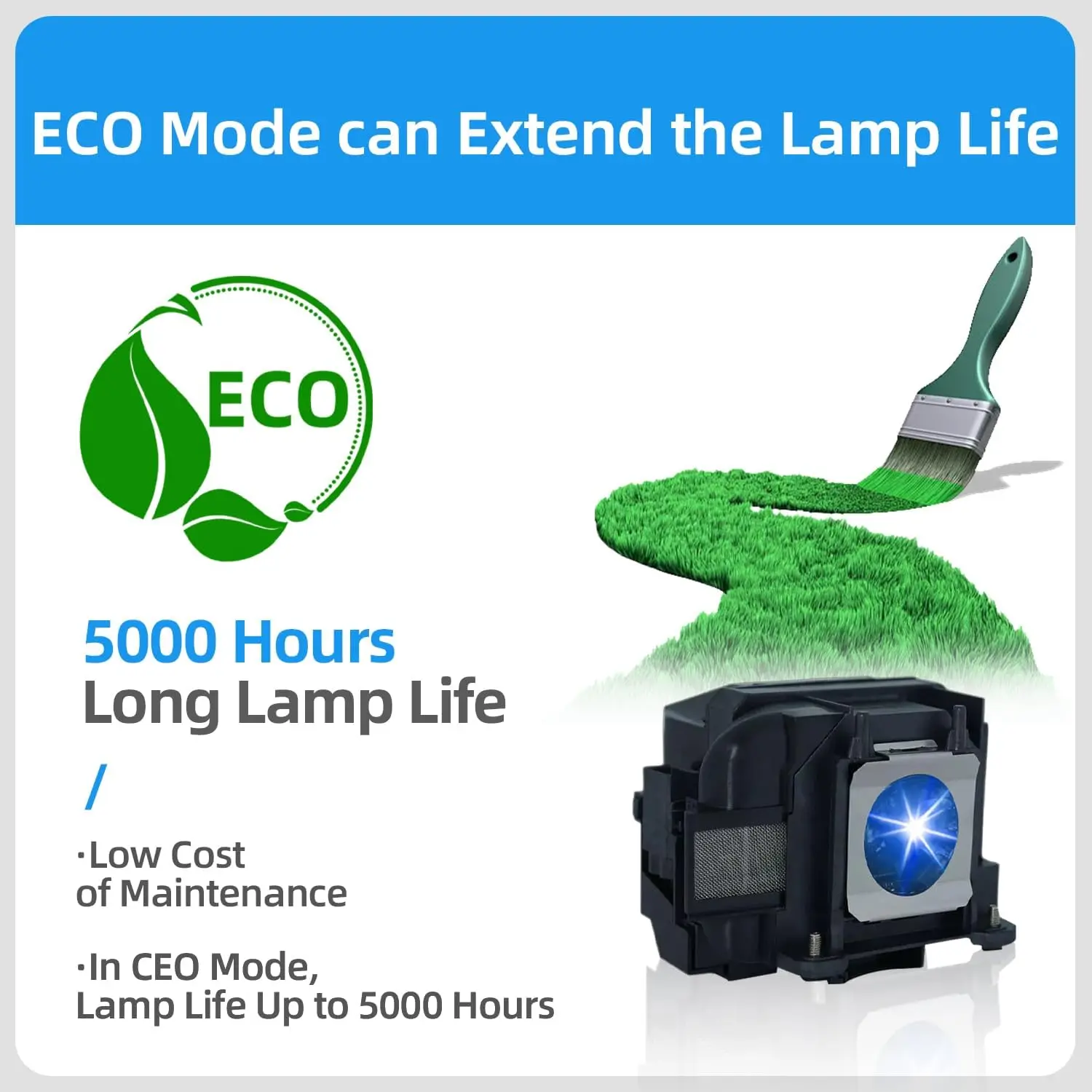 مصباح بروجيكتور بديل ELPLP87 لإبسون برايت لينك 536Wi,EB-520,EB-525W,EB-530,EB-535W,EB-536Wi,PowerLite 520,V13H010L87