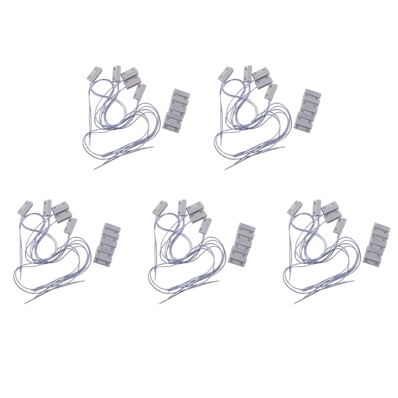 

N75R-25 Pcs Mc-38 Wired Door Window Sensor Magnetic Switch For Home Alarm System,When Sensor Together,Normally Closed Nc