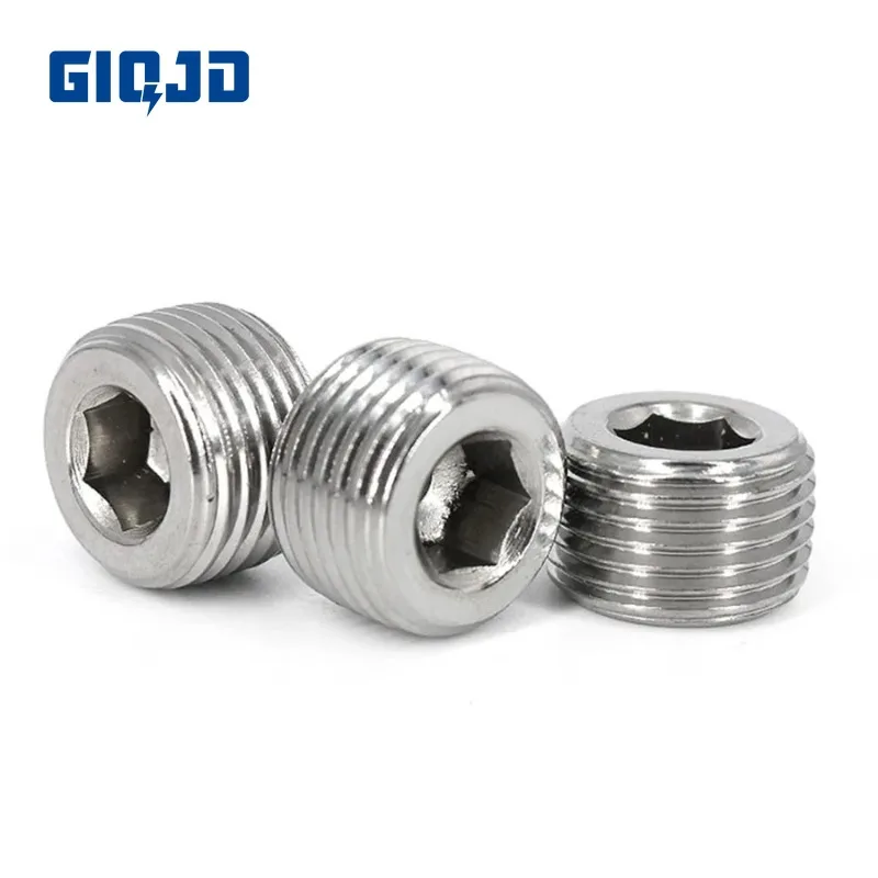 

Шестигранная труба из нержавеющей стали 316, 1/8 дюйма, 1/4 дюйма, 3/8 дюйма, 1/2 дюйма, 3/4 дюйма, 1–2 дюйма, BSPT/NPT, наружная заглушка с потайной головкой, фитинг для воды, газа, масла