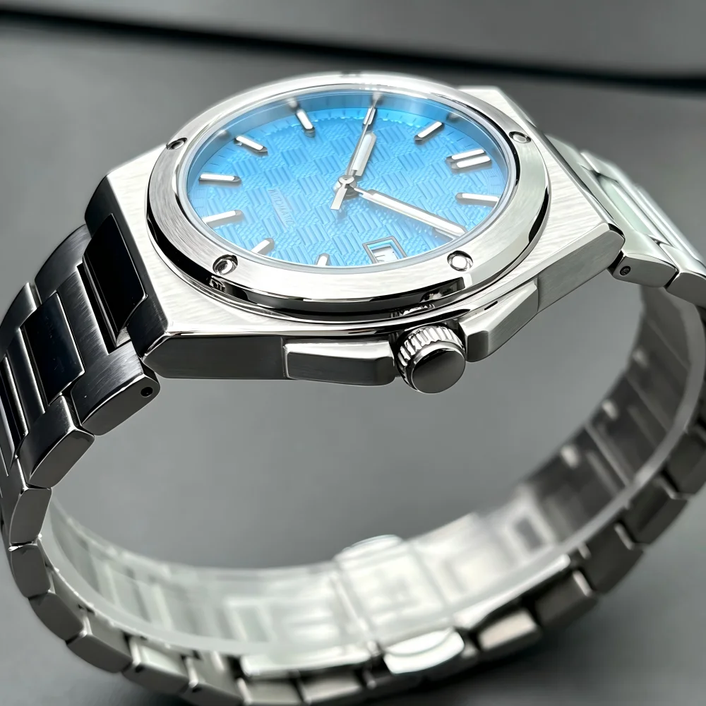New 40mm Men's Mechanical Watch, with Colored Dial and Luminous Effect, Miyota 8215 Automatic Mechanical Watch