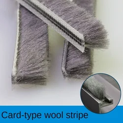 10M Aluminum Sliding Door Window Brush Seal Strip Weatherstrip Draught Excluder Dustproof Card Slot Sealing Tape Door Gasket