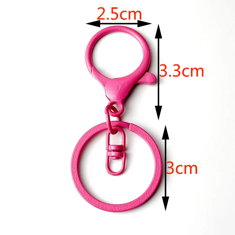 Colorful Large Lobster Clasp Metal Keychain, 6-30Pcs Set