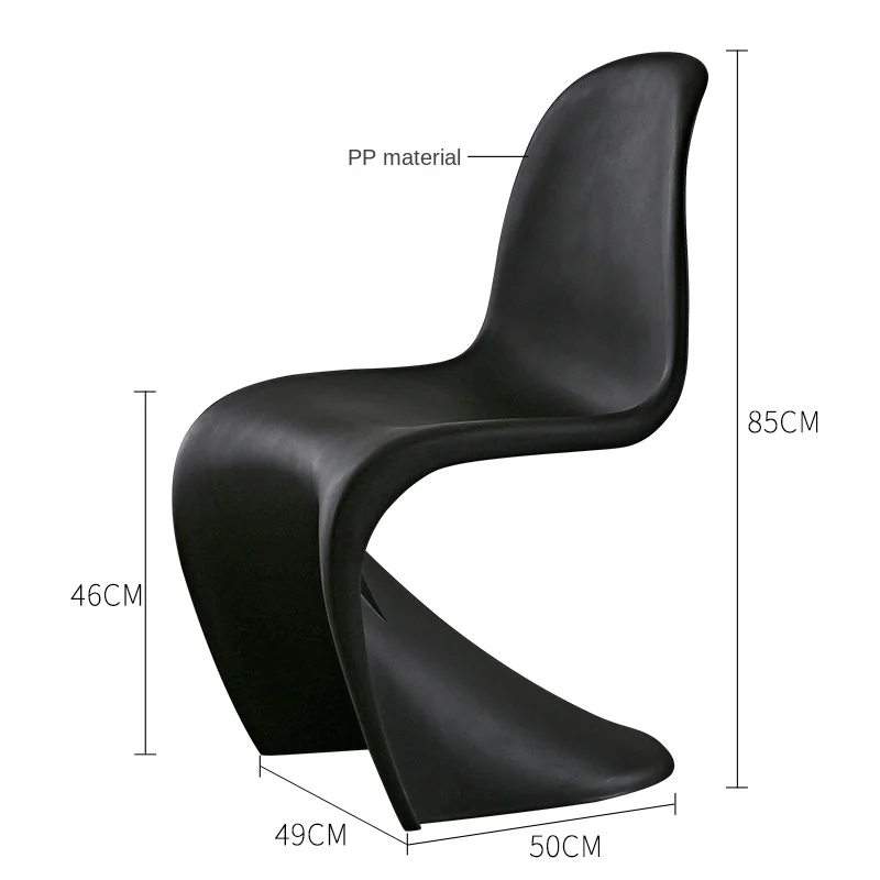 Wuli Ins Pandong Chair Plastic Leisure Chair Dining Chair S Type Plastic Chair Designer Fashion Dining Chair 2024 Drop Shopping