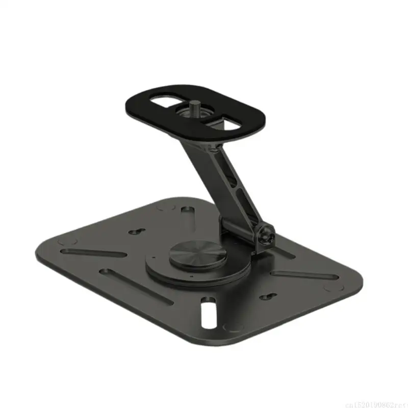 D5BB Desktop Projector Stand 180 Degree Adjustable Swiveling 360 Rotation Metal Base