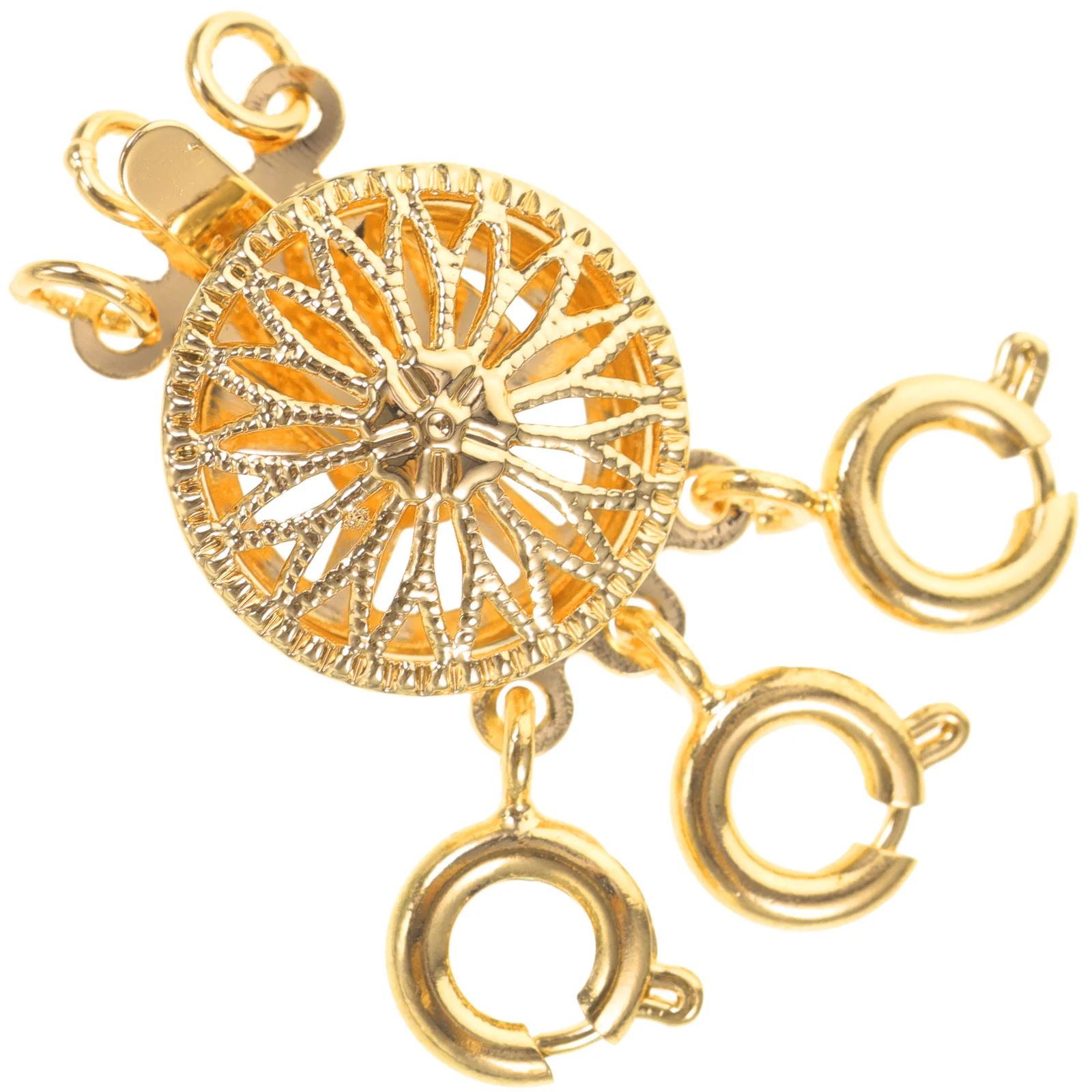 Sunflower Necklace Detangler Clasp Stylish Copper Layering Hook for Multiple Necklaces Jewelry DIY Accessory Necklace Detangler