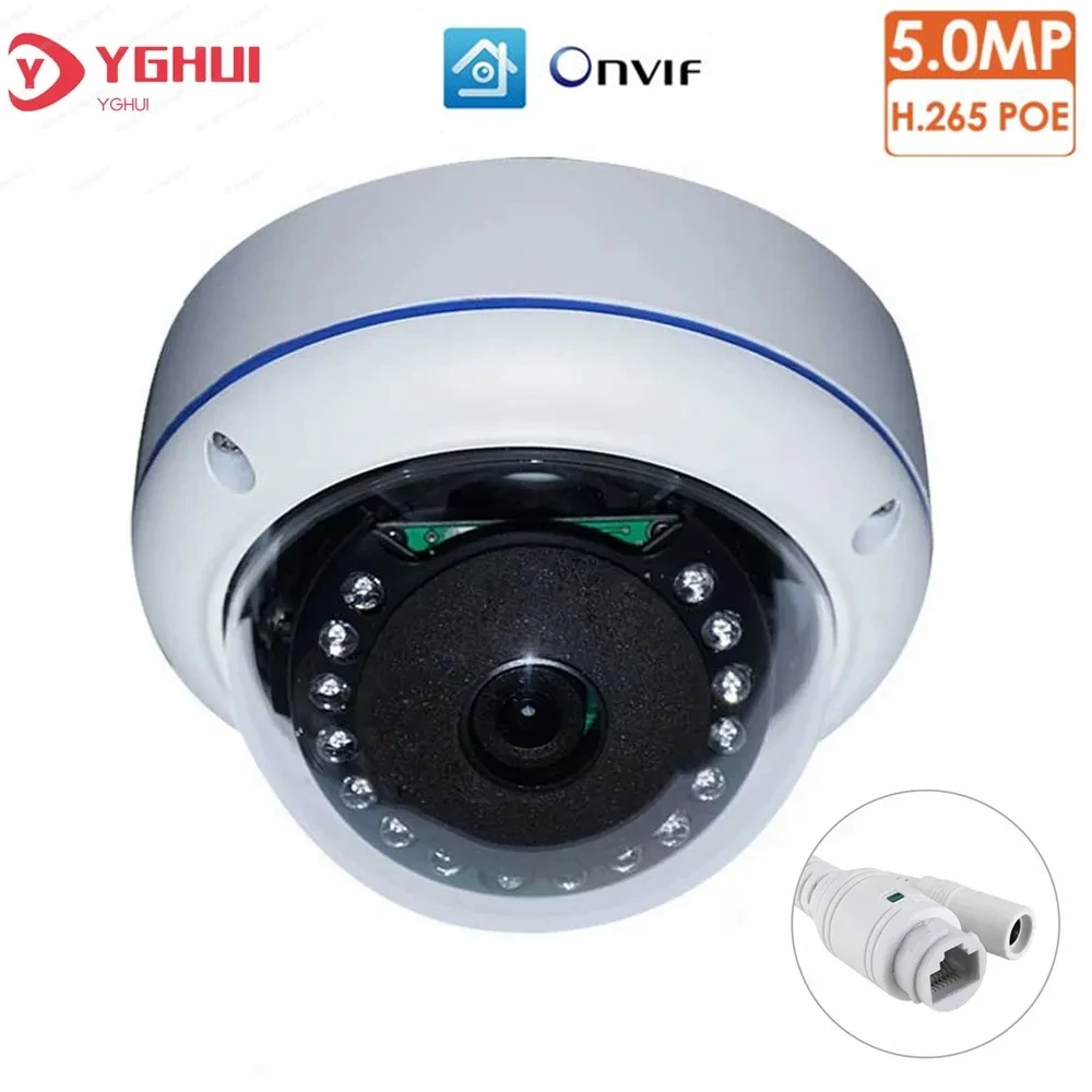 

H.265 5MP Security IP Camera Indoor 180 Degree Fisheye Lens Dome Network CCTV Camera XMEye APP