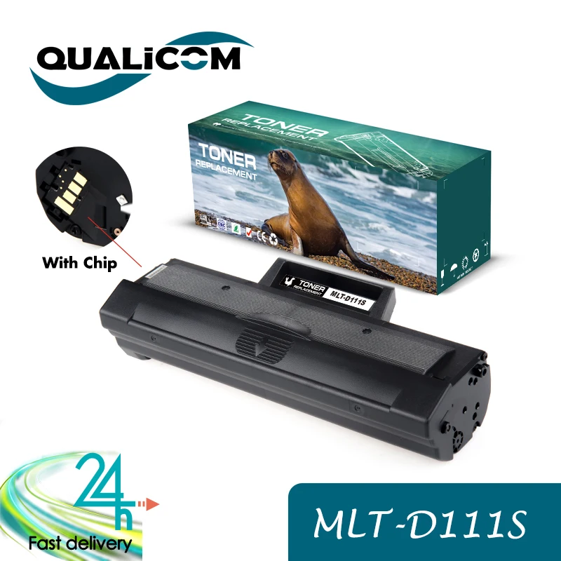 Qualicom D111L Compatible Toner Cartridge Replacement for Samsung D111L MLT-D111L for Xpress M2026W M2026 M2070W M2070 SL-M2026